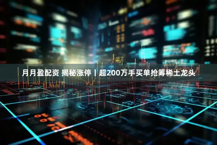 月月盈配资 揭秘涨停丨超200万手买单抢筹稀土龙头